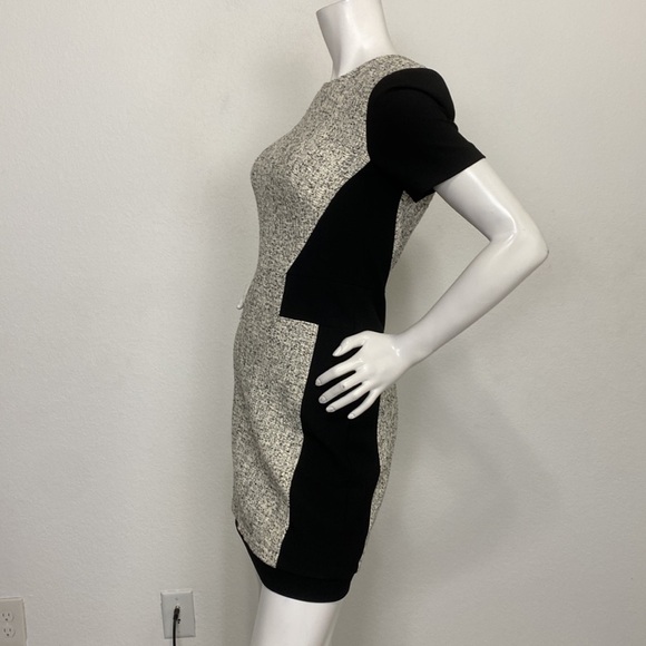 Tibi Tweed & Ponte Short Sleeve Paneled Dress Size 4 - Picture 4 of 9